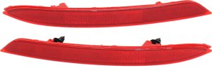 Rear Bumper Reflector Light Pair/Set for Honda Accord 2016-2017, Right (Passenger) and Left (Driver), Replacement