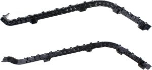 Rear Bumper Bracket Pair/Set for Honda Odyssey 2011-2016, Right (Passenger) and Left (Driver), Side Spacer, Black, Plastic+Fiberglass, Light Replacement