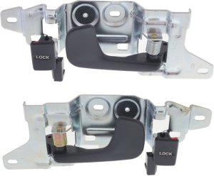 Front Interior Door Handle Pair/Set for Honda Civic 1992-1995, Includes Right (Passenger) and Left (Driver) Handles, Replacement