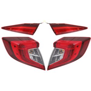 Tail Light Assembly Pair/Set for Honda Civic Sedan 2016-2021, Right (Passenger), Inner and Outer Replacement