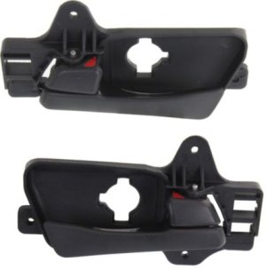 Front Interior Door Handle Pair/Set for 2009-2012 Hyundai Elantra Touring Model, Black, Right (Passenger) and Left (Driver) Replacement