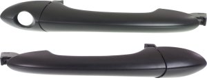 Front Door Handle Pair/Set for Hyundai Sonata 2011-2015, Right (Passenger) and Left (Driver), Outside, Primed (Ready to Paint) Black, without Smart Key Replacement