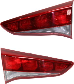 Tail Light Assembly Pair/Set for 2016-2018 Hyundai Tucson, Inner, Halogen/Standard Type, Right (Passenger) and Left (Driver), Replacement
