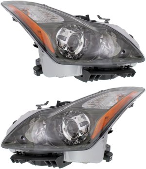 Headlight Assembly HID/Xenon Pair/Set for 2011-2013 Infiniti G37 and 2014-2015 Q60 Convertible/Coupe, Includes Right (Passenger) and Left (Driver) Sides with HID Pair/Set Replacement.