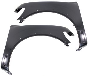 Front Fender Panel Pair/Set for 2004-2010 Infiniti QX56, Right (Passenger) and Left (Driver), Steel, Primed (Ready to Paint) Replacement