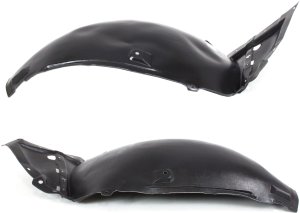 Front Fender Liner Pair/Set for Infiniti EX35 (2008-2012), QX50 (2014-2017), Right (Passenger) and Left (Driver) Front Section Replacement