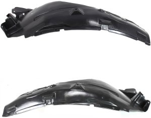 Front Fender Liner Right (Passenger) and Left (Driver), Rear Section Pair/Set for Infiniti EX35 (2008-2012) and QX50 (2014-2017) Replacement