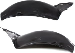 Pair/Set - Front Fender Liner for Infiniti G37 2008-2010, Right (Passenger) and Left (Driver) Front Section, Convertible/Coupe without Premium Package Replacement