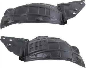 Front Fender Liner Pair/Set for Infiniti M37/M56 (2011-2013), Q70 (2014-2019), Right (Passenger) and Left (Driver) Front Section Replacement