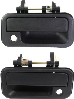 Front Exterior Door Handle for Isuzu Rodeo 1998-2004, Right (Passenger) and Left (Driver), Textured Black Replacement Pair/Set