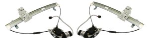 Front Window Regulator Pair/Set for Honda Rodeo 1998-2004, Right (Passenger) and Left (Driver), Power, with Motor, Replacement