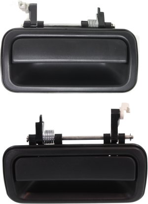 Textured Black Rear Exterior Door Handle Pair/Set for Isuzu Rodeo (1998-2004), Right (Passenger) and Left (Driver) Side Replacement