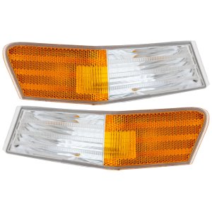 Corner Light Lens and Housing Pair/Set for 2007-2017 Jeep Patriot, Right (Passenger) and Left (Driver) Side Replacement