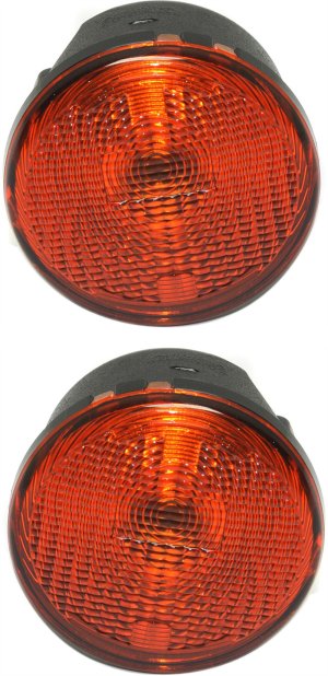 Signal Light and Park Light Pair/Set for 2007-2013 Jeep Wrangler, Right (Passenger) and Left (Driver), Lens and Housing, Replacement