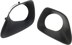 Front Fog Light Molding Pair/Set for 2011-2013 Jeep Grand Cherokee Right (Passenger) and Left (Driver), Primed (Ready to Paint), Without Chrome Trim, Excluding SRT/SRT8 Models Replacement