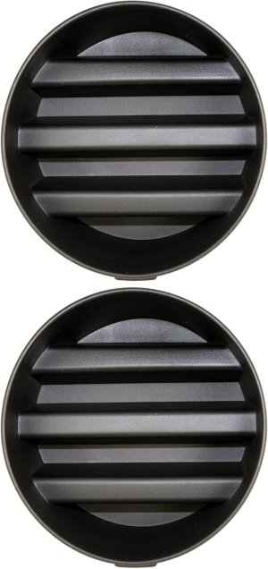 Fog Light Cover for Jeep Grand Cherokee 2008-2010, Right (Passenger) and Left (Driver), Primed (Ready to Paint) Replacement Set