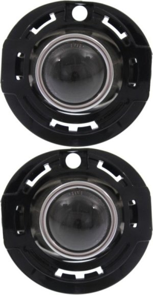 Front Fog Light Assembly Pair/Set for Dodge Dart (2014-2016) and Compass (2011-2017), Right (Passenger) and Left (Driver), Replacement