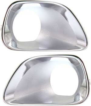 Front Fog Light Molding for 2011-2013 Jeep Grand Cherokee, Right (Passenger) and Left (Driver), Chrome, Exc. SRT/SRT-8 Models - Replacement Pair/Set