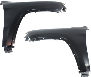 Front Fender Pair/Set for Jeep Grand Cherokee, Years 2011-2022, Right (Passenger) and Left (Driver), Primed (Ready to Paint) Replacement