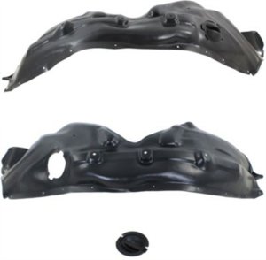 Front Fender Liner Pair/Set for 2011-2013 Jeep Grand Cherokee, Right (Passenger) and Left (Driver) Side, Excludes SRT, SRT-8, Trackhawk Models - Replacement