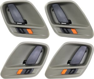 Interior Door Handle Pair/Set of 4 for 1999-2004 Jeep Grand Cherokee, Front and Rear, Right (Passenger) and Left (Driver), Replacement