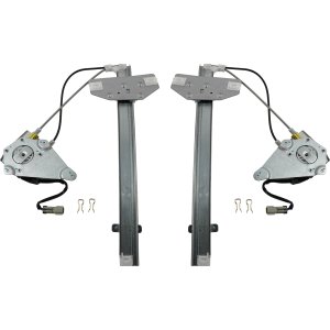Front Window Regulator Pair/Set for Jeep Liberty 2002-2006, Right (Passenger) and Left (Driver), With Power Motor, Replacement