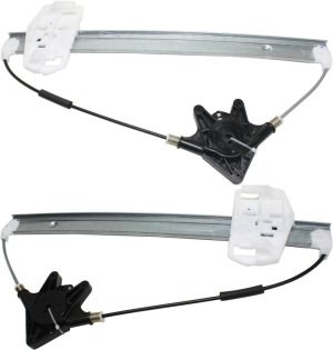 Front Window Regulator Pair/Set for Jeep Wrangler JK 2007-2018, Power, without Motor, Right (Passenger) and Left (Driver) Replacement
