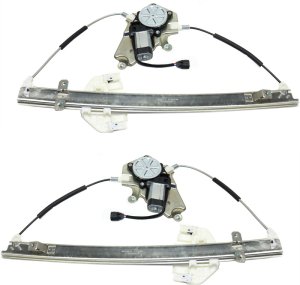Pair/Set - Front Window Regulator for Jeep Liberty 2006-2007, Right (Passenger) and Left (Driver), Power, with Motor, Replacement Set