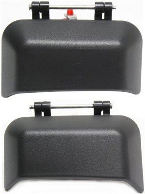 Rear Door Handle Pair/Set for Jeep Compass 2007-2017, Right (Passenger) and Left (Driver), Outside, Textured Black Replacement