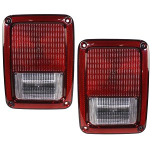 Tail Light Assembly Pair/Set for Jeep Wrangler 2007-2017, Wrangler JK 2018, Right (Passenger) and Left (Driver) Replacement