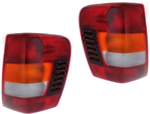 Tail Light Assembly for Jeep Grand Cherokee 2002-2004, Right (Passenger) and Left (Driver), From 11-2001, Replacement Pair/Set