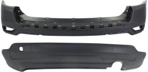 Rear Bumper Cover Set for Jeep Compass 2011-2017, Upper and Lower, Replacement Part