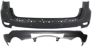 Rear Bumper Cover Set for Jeep Grand Cherokee 2011-2022, Upper and Lower, Set of 2, Excluding SRT/SRT-8 Models - Replacement