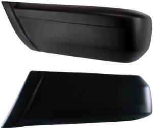 Pair/Set - Rear Bumper End Replacement for Jeep Cherokee 1997-2001, Right (Passenger) and Left (Driver), Outer, Textured, w/o Country Package Set