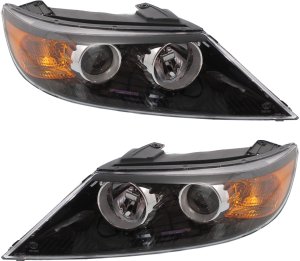 Headlight Assembly for Kia Sorento 2011-2013, Right (Passenger) and Left (Driver), Halogen Replacement Pair/Set