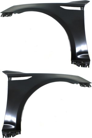 Front Fender Pair/Set for KIA OPTIMA 2011-2016, Right (Passenger) and Left (Driver), Primed (Ready to Paint), Steel, Compatible with 2011-2015 Non-Hybrid/Hybrid Models, Replacement