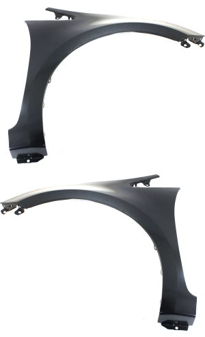 Front Fender Pair/Set for 2012-2017 KIA RIO, Right (Passenger) and Left (Driver), Primed (Ready to Paint), Hatchback/Sedan, Steel Replacement