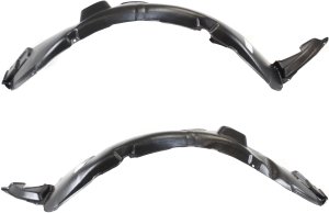 Front Fender Liner Pair/Set for 2010-2013 Kia Forte, Right (Passenger) and Left (Driver) Replacement
