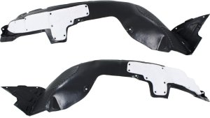 Front Fender Liner Pair/Set for Kia Forte/Forte5 2014-2016, Right (Passenger) and Left (Driver), Plastic, Vacuum Formed, with Insulation Foam, for Forte5, EX/LX Models, Replacement