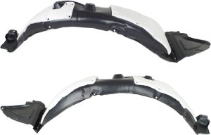 Front Fender Liner Pair/Set for 2012-2013 OPTIMA EX/LX Models, Right (Passenger) and Left (Driver), Vacuum Form, USA Built Vehicle, Excludes Hybrid Models - Replacement