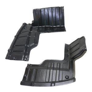 Engine Splash Shield Pair/Set for 2012-2013 Kia Rio, Includes Right (Passenger) and Left (Driver) Side Shields, Replacement