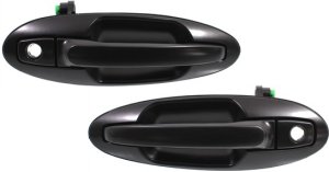 Front Exterior Door Handle Pair/Set for Hyundai Optima/Magentis (2001-2006), Sonata (2002-2005), Right (Passenger) and Left (Driver), Primed (Ready to Paint), Old Body Style, Plastic, Replacement