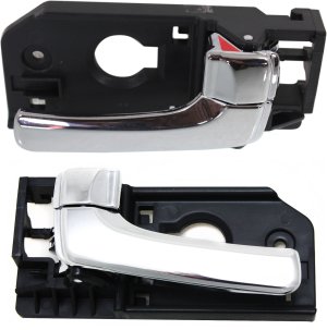 Front Interior Door Handle Pair/Set for Hyundai Sedona 2006-2012, Entourage 2007-2008, Right (Passenger) and Left (Driver), All Chrome Replacement