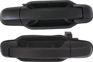 Rear Exterior Door Handle Pair/Set for KIA Sorento 2003-2009, Right (Passenger) and Left (Driver), Primed (Ready to Paint) - Replacement