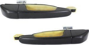 Rear Exterior Door Handle Pair/Set for Hyundai Sedona 2006-2012/Entourage 2007-2008, Right (Passenger) and Left (Driver), Primed (Ready to Paint), Replacement