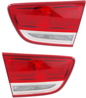 Pair/Set - Tail Light Assembly for 2016-2018 Kia Sorento, Right (Passenger) and Left (Driver), Inner, Halogen, Suitable for L/LX/EX Models, Replacement