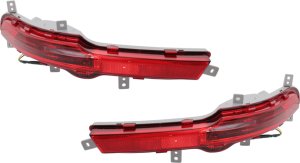 Rear Bumper Reflector Light Pair/Set for 2011-2016 Kia Sportage, Right (Passenger) and Left (Driver) Replacement
