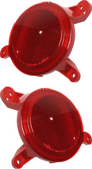 Rear Bumper Reflector Light Pair/Set for 2014-2016 Kia Soul, Right (Passenger) and Left (Driver) Side Replacement