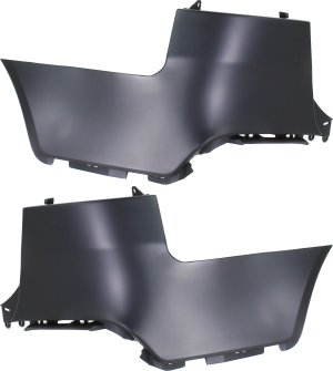Rear Bumper End Extension Cover Pair/Set for 2011-2013 KIA Sorento, Right (Passenger) and Left (Driver), Primed (Ready to Paint), Without Sport Package, Replacement