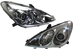 Headlight Pair/Set for Lexus ES330 2005-2006 Right (Passenger) and Left (Driver), Lens and Housing, Xenon, Without HID Pair/Set Replacement